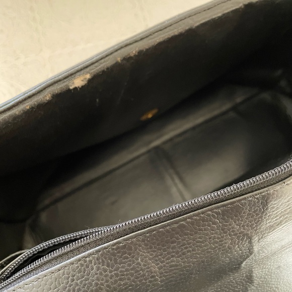 RARE Caviar Chanel Jumbo XL CC Single Flap Vintage Caviar - Picture 16 of 17